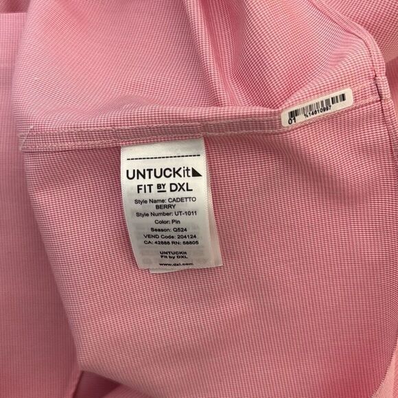 Untuckit Cadetto Sport Shirt in Berry 2XLT - Picture 7 of 8